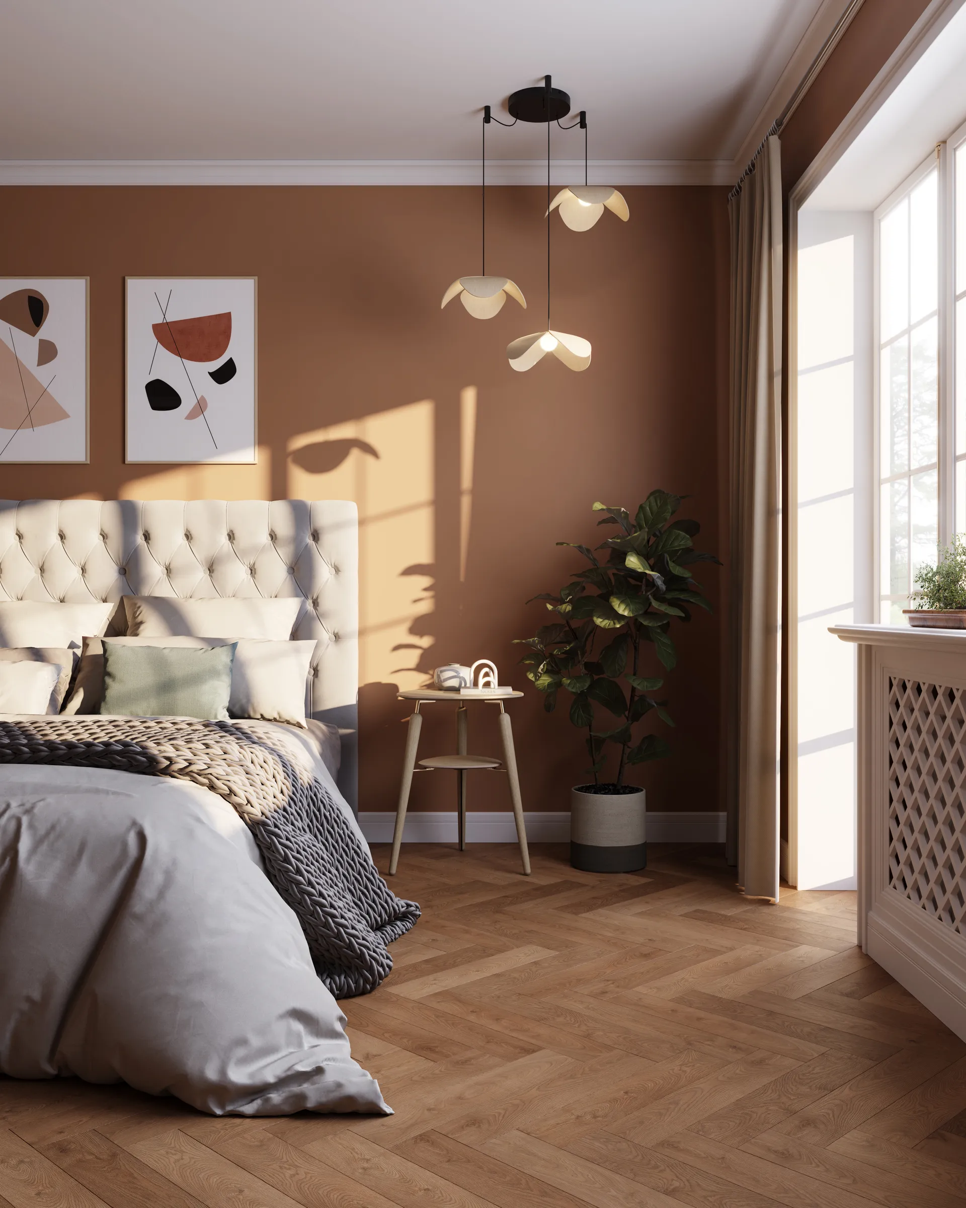 Forget Me Not pendente médio, Cluster de carvalho 3 Umage