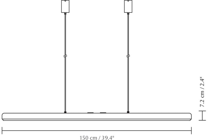 Hazel Branch pendente 1,5m, Branco-latão Umage