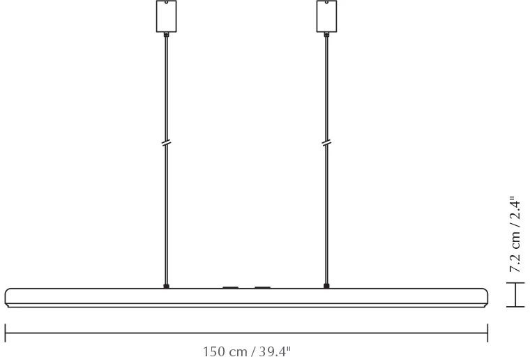 Hazel Branch pendente 1,5m, White-steel Umage