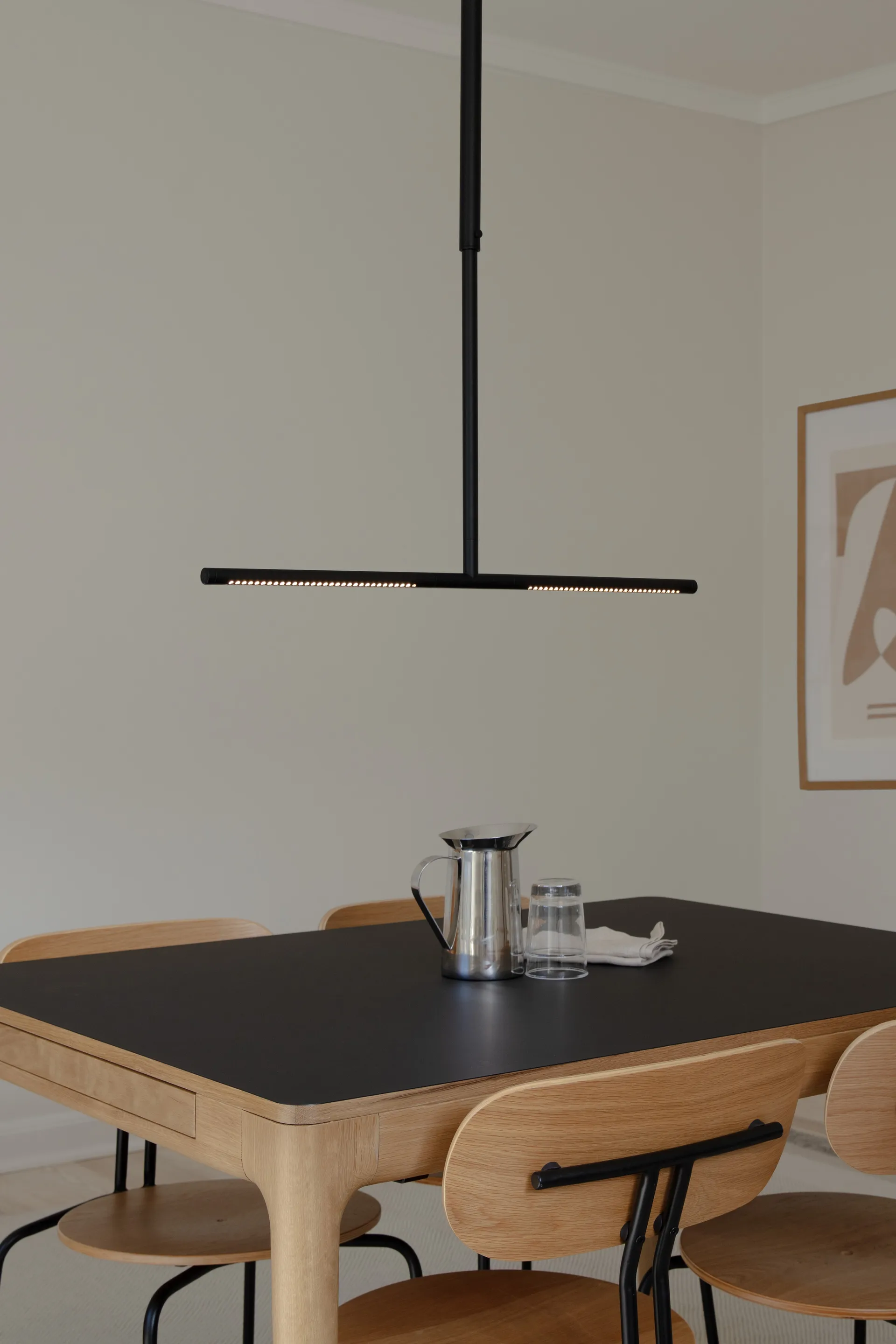 Heart'n'Soul mesa de jantar 90x120 cm, Carvalho-obsidiana preta Umage
