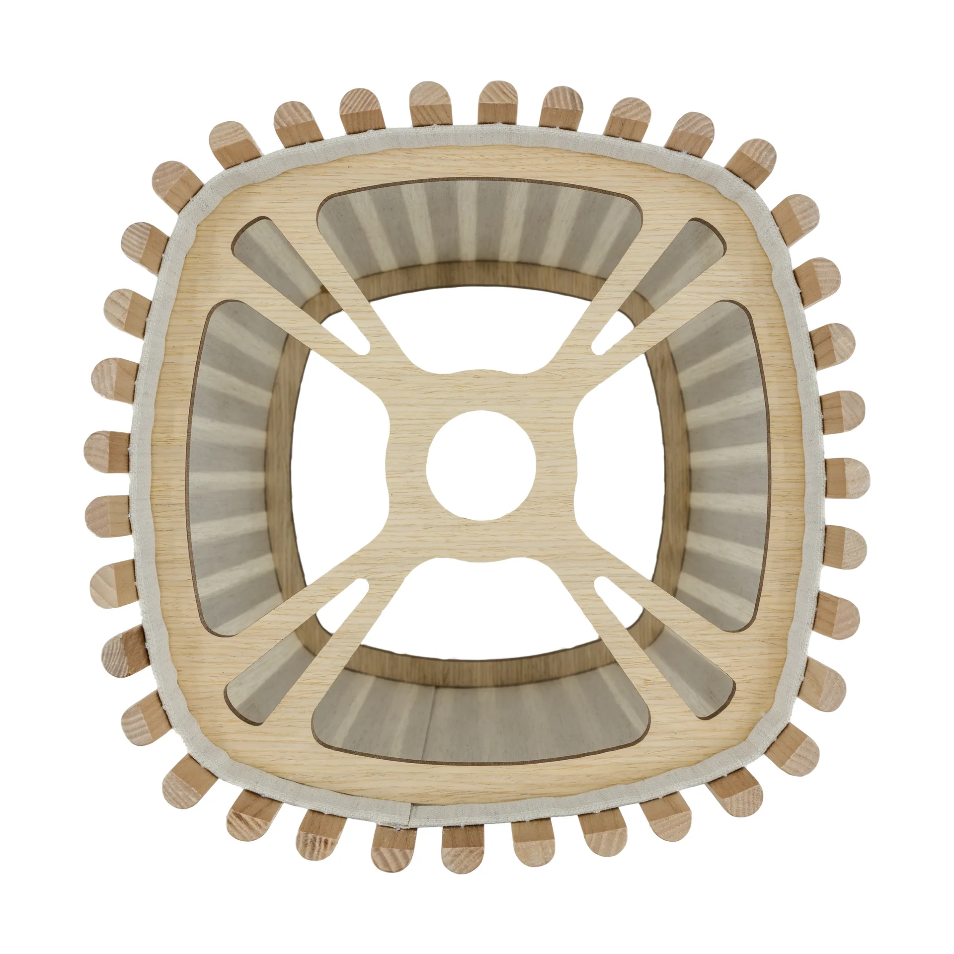 Komorebi candeeiro de chão médio, Square oak-Preto Umage