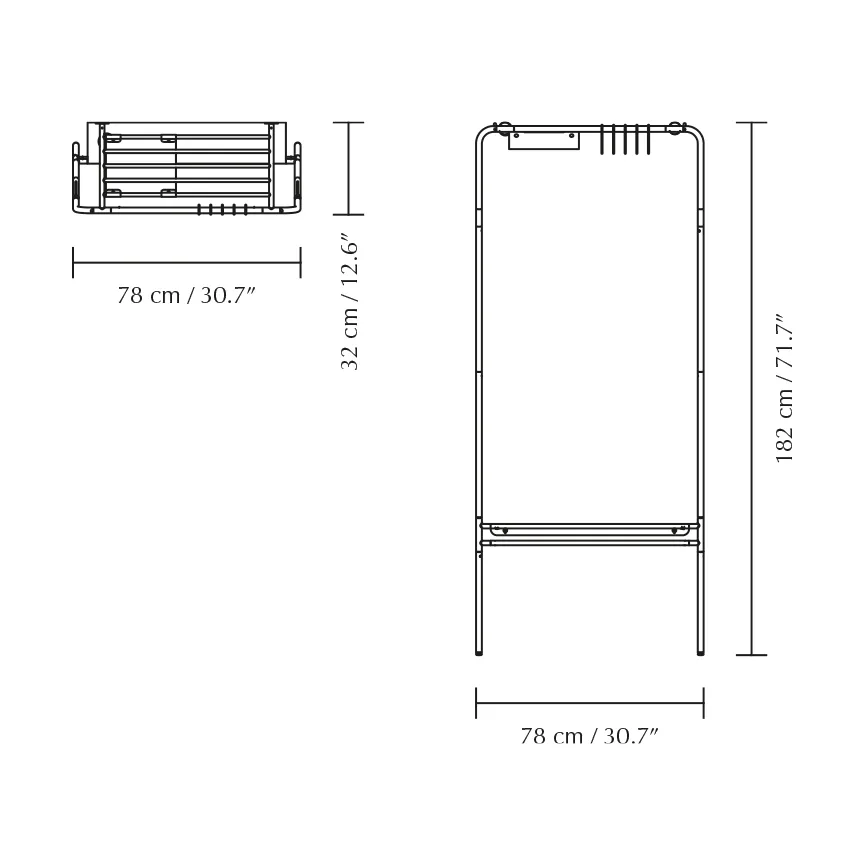 Lean On Me cabide, Aço Umage