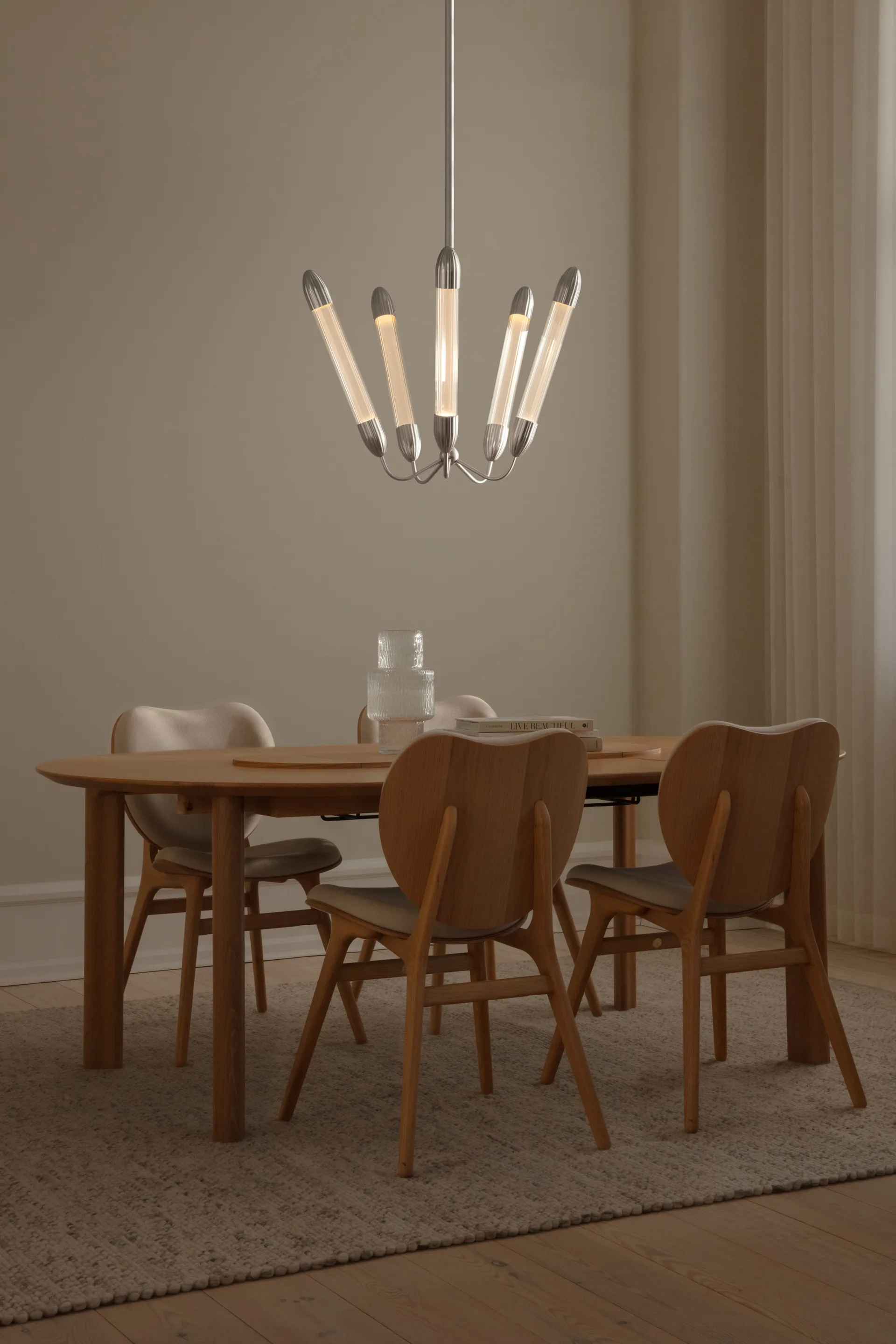 Lemon Squeeze Penta luminária de teto curto, Aço polido Umage