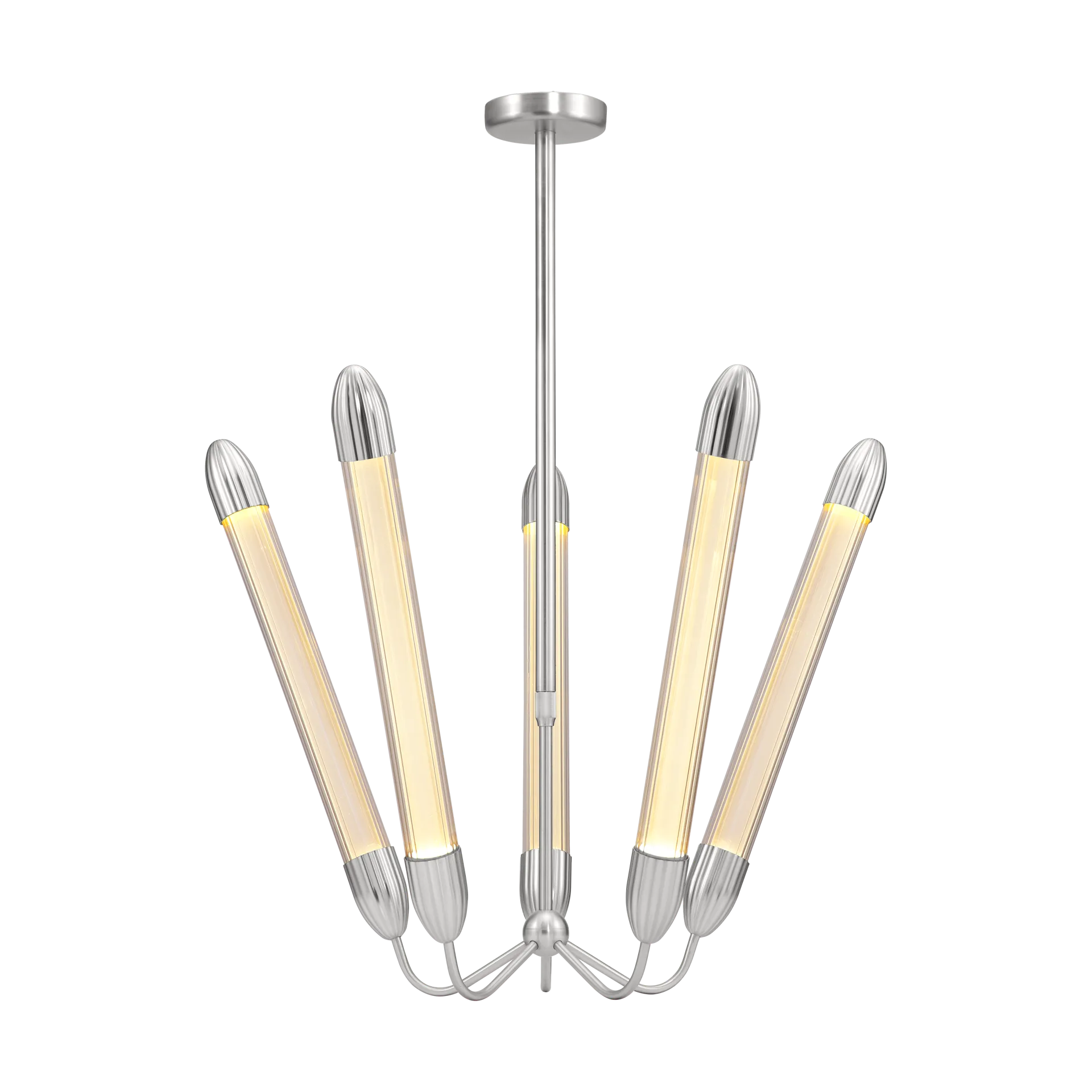 Lemon Squeeze Penta luminária de teto longa, Aço polido Umage