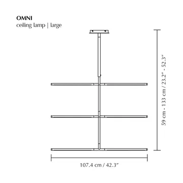 Omni candeeiro de teto pendente grande - Latão - Umage