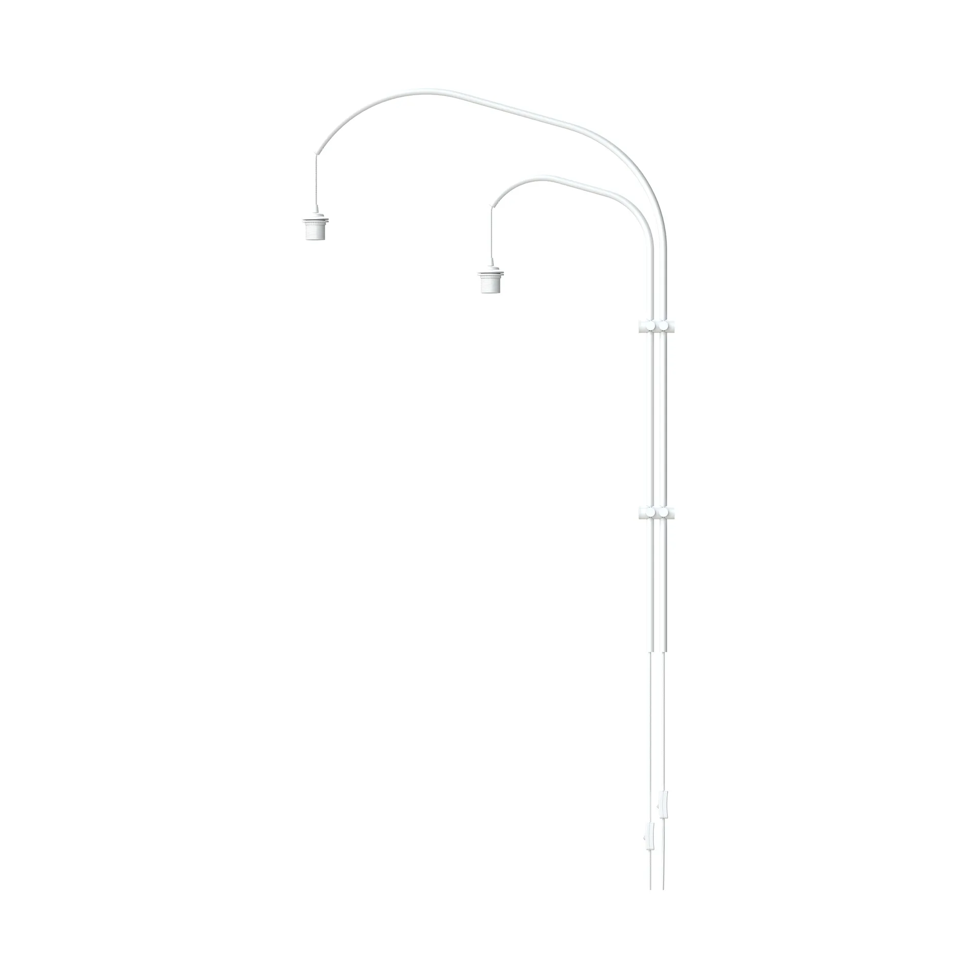 Suporte de parede duplo para candeeiro Willow, branco Umage
