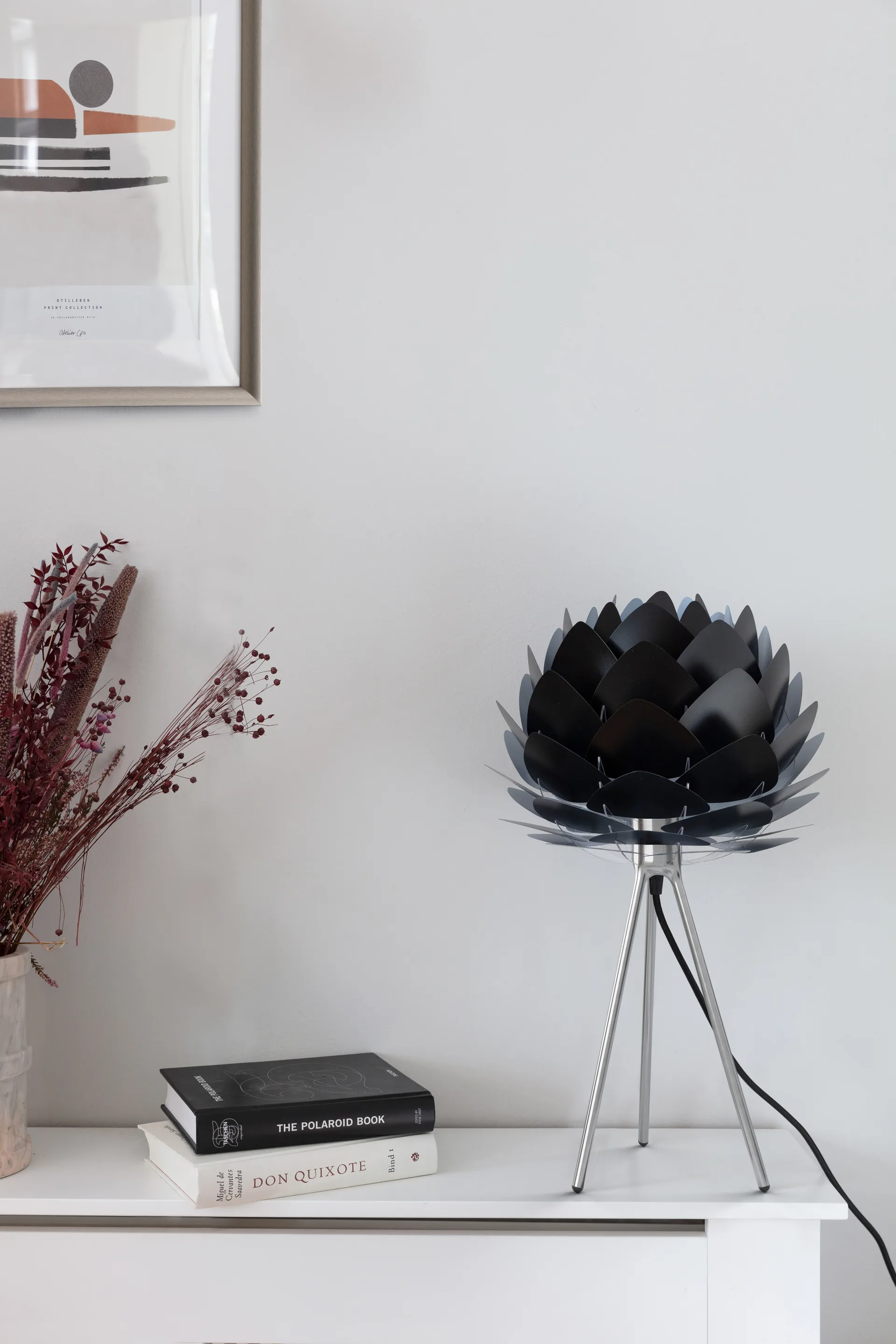 Tripé para candeeiro de mesa, Aço escovado Umage