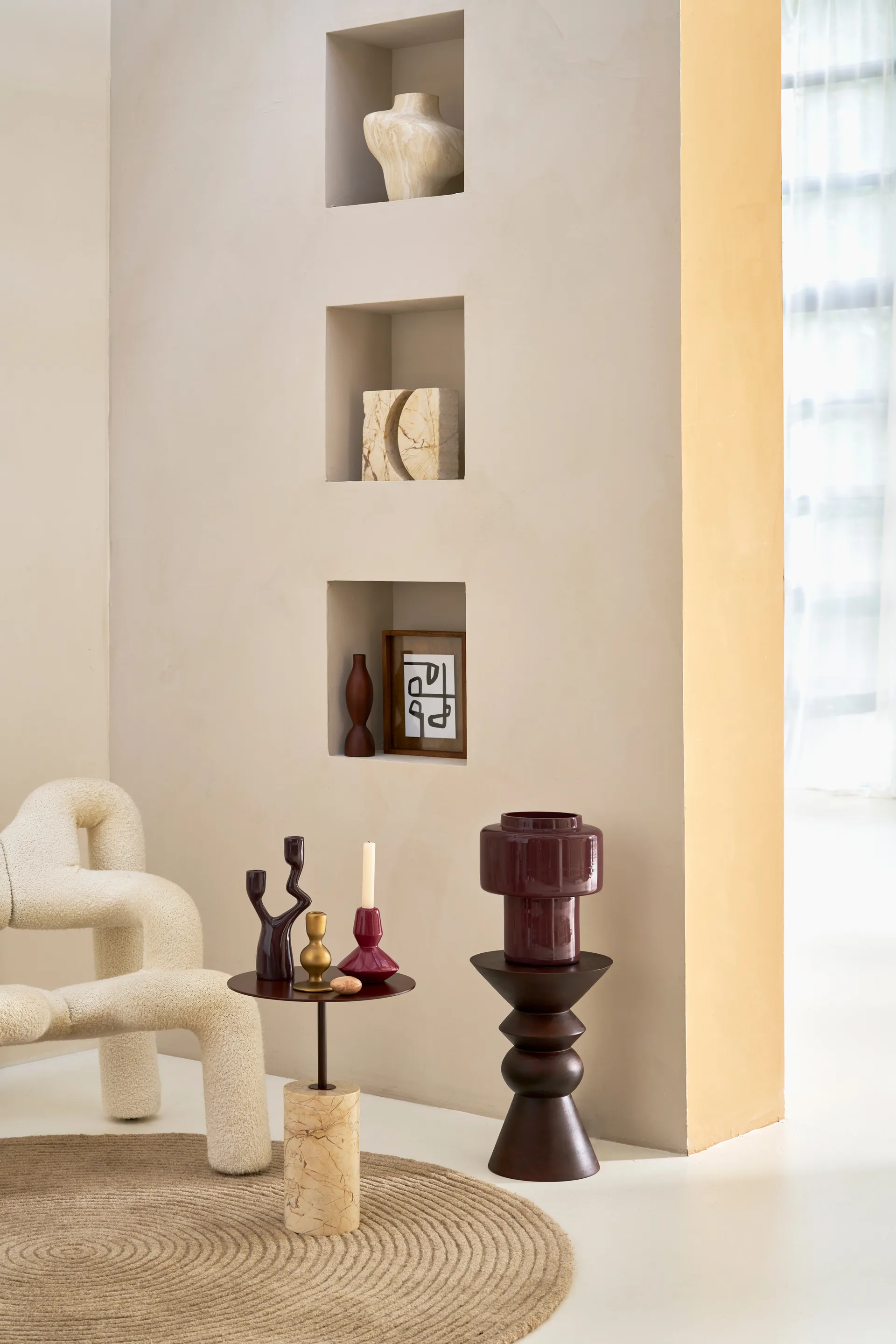 Candeeiro de mesa Finn Ø26x30 cm, Brown URBAN NATURE CULTURE