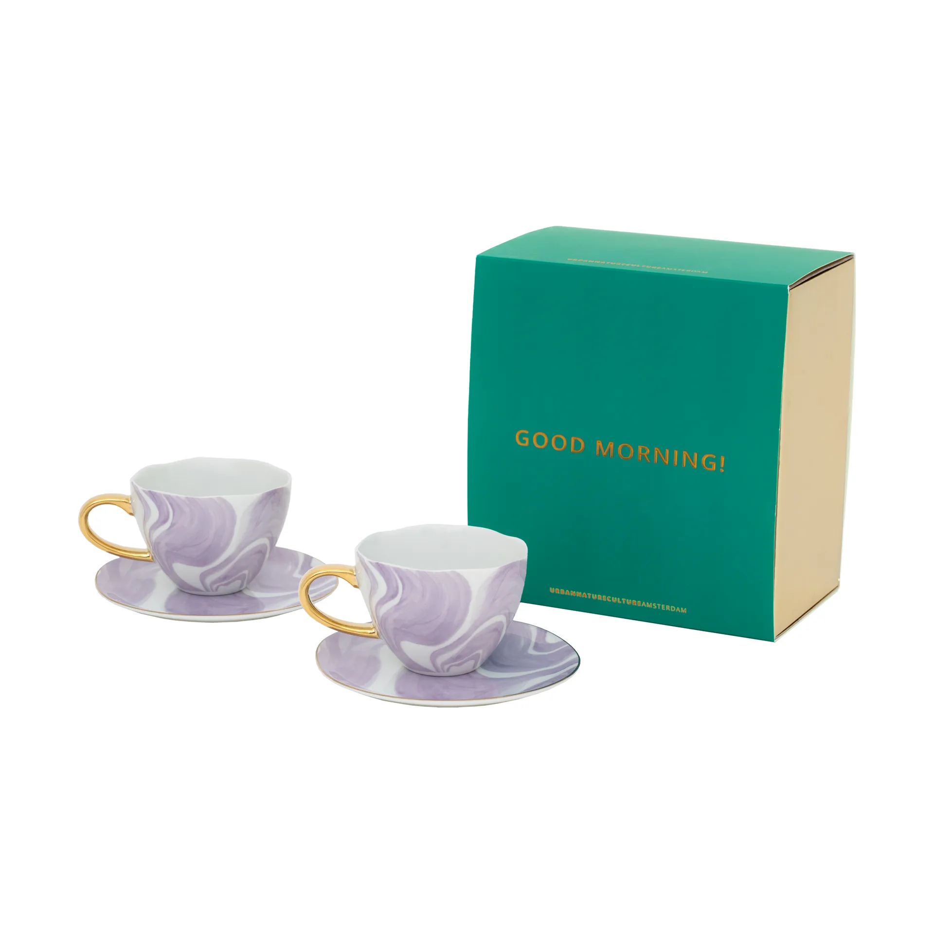 Conjunto oferta Good Morning Cappuccino caneca e pires, 2 un., Valuri violet URBAN NATURE CULTURE