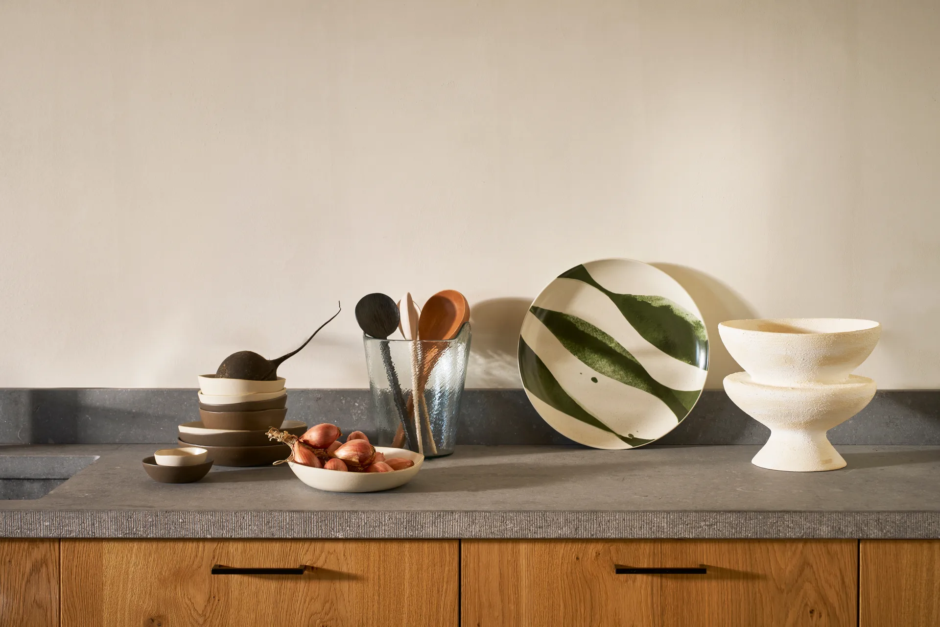 Tigela Aalto Ø35 cm, Branco-verde URBAN NATURE CULTURE