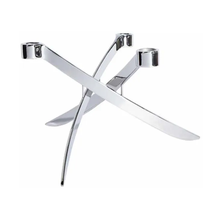 Mini candelabro 3 velas Uyuni Lightarch, Cromo  Uyuni Lighting