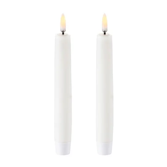Velas altas brancas LED Uyuni, conjunto de 2, 15,5 cm Uyuni Lighting