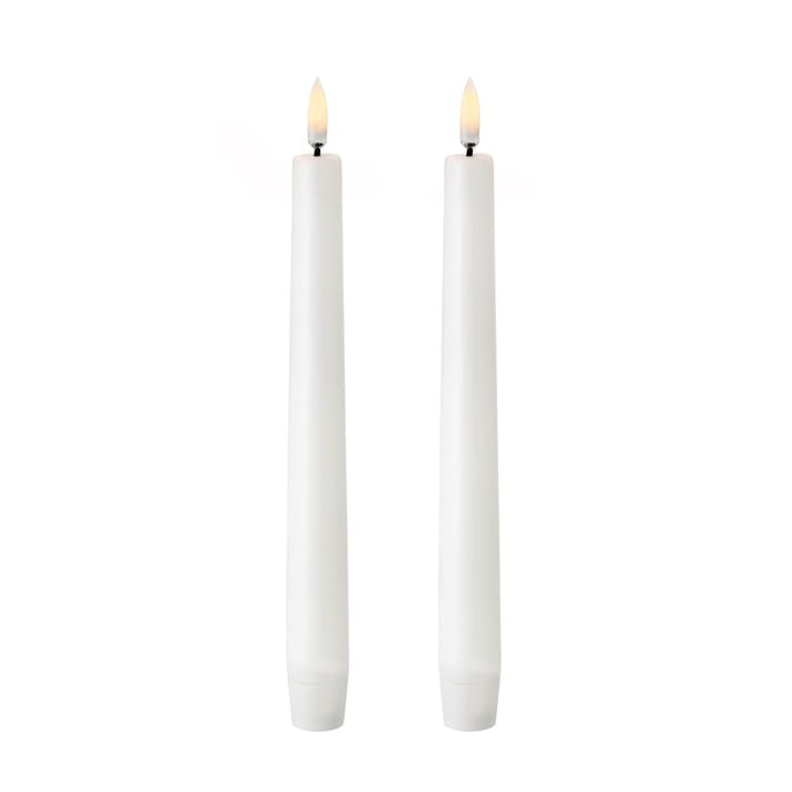 Velas altas brancas LED Uyuni, conjunto de 2 -  20,5 cm - Uyuni Lighting