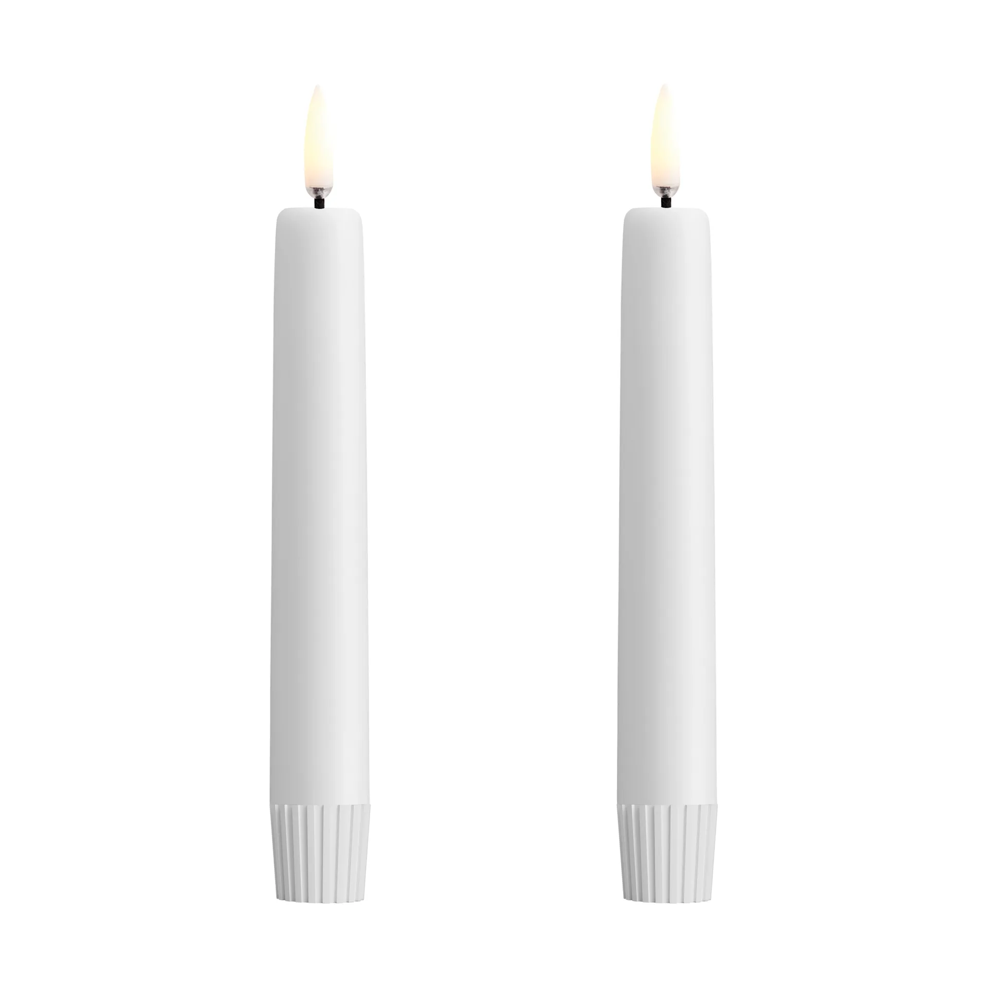 Velas altas brancas LED Uyuni, conjunto de 2, Ø2,3x16,4 cm Uyuni Lighting