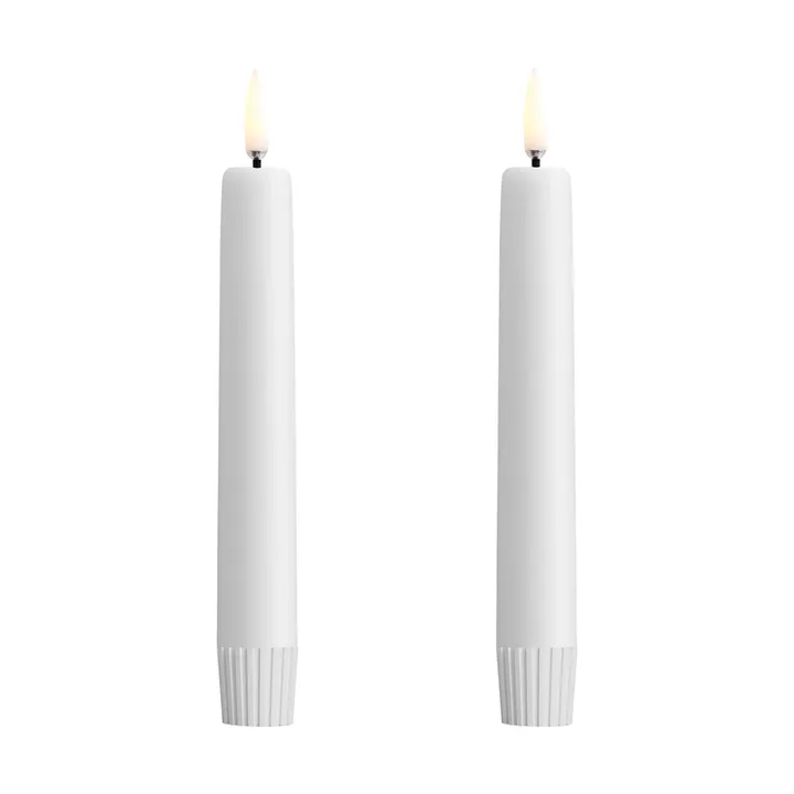 Velas altas brancas LED Uyuni, conjunto de 2 - Ø2,3x16,4 cm - Uyuni Lighting