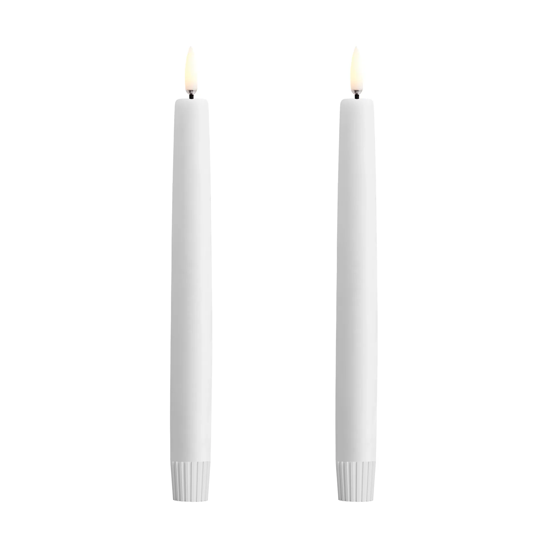 Velas altas brancas LED Uyuni, conjunto de 2, Ø2,3x20 cm Uyuni Lighting