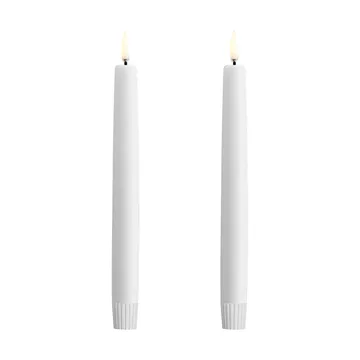 Velas altas brancas LED Uyuni, conjunto de 2 - Ø2,3x20 cm - Uyuni Lighting