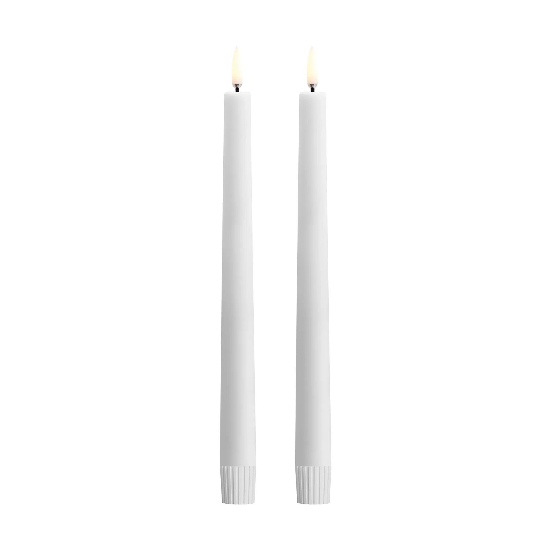 Velas altas brancas LED Uyuni, conjunto de 2, Ø2,3x25,2 cm Uyuni Lighting