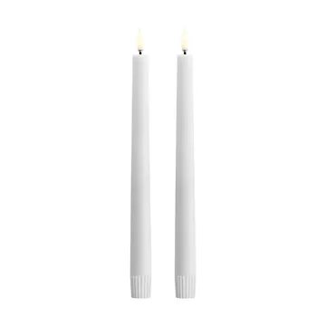 Velas altas brancas LED Uyuni, conjunto de 2 - Ø2,3x25,2 cm - Uyuni Lighting