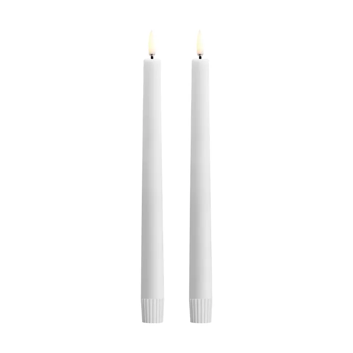 Velas altas brancas LED Uyuni, conjunto de 2 - Ø2,3x25,2 cm - Uyuni Lighting