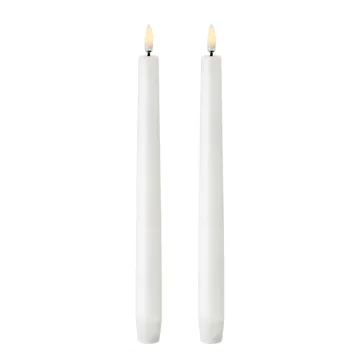 Velas altas brancas LED Uyuni, conjunto de 2 - 28 cm - Uyuni Lighting