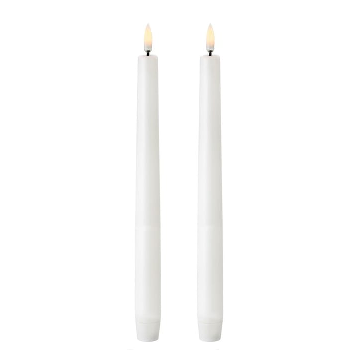 Velas altas brancas LED Uyuni, conjunto de 2 - 28 cm - Uyuni Lighting