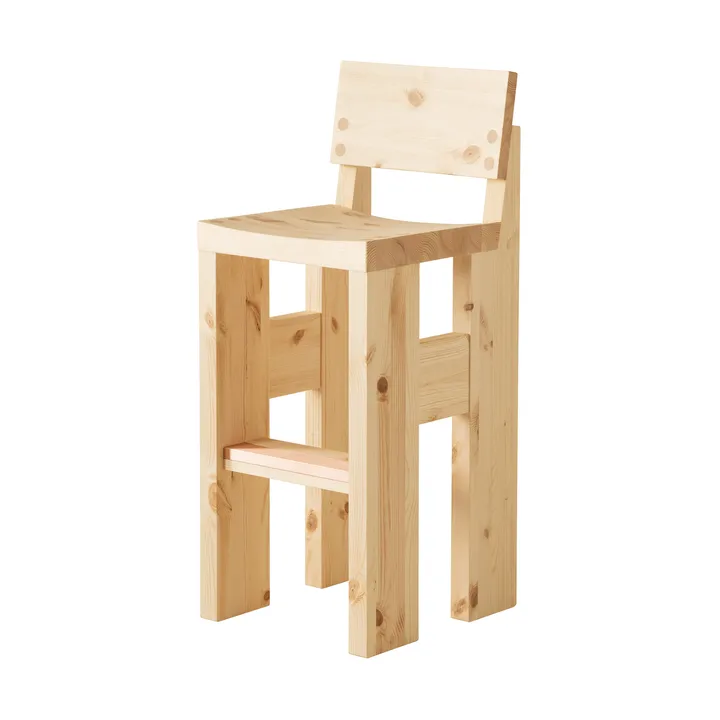 001 Bar Stool banco de bar - Pinho encerado a óleo fosco, 75 cm - Vaarnii