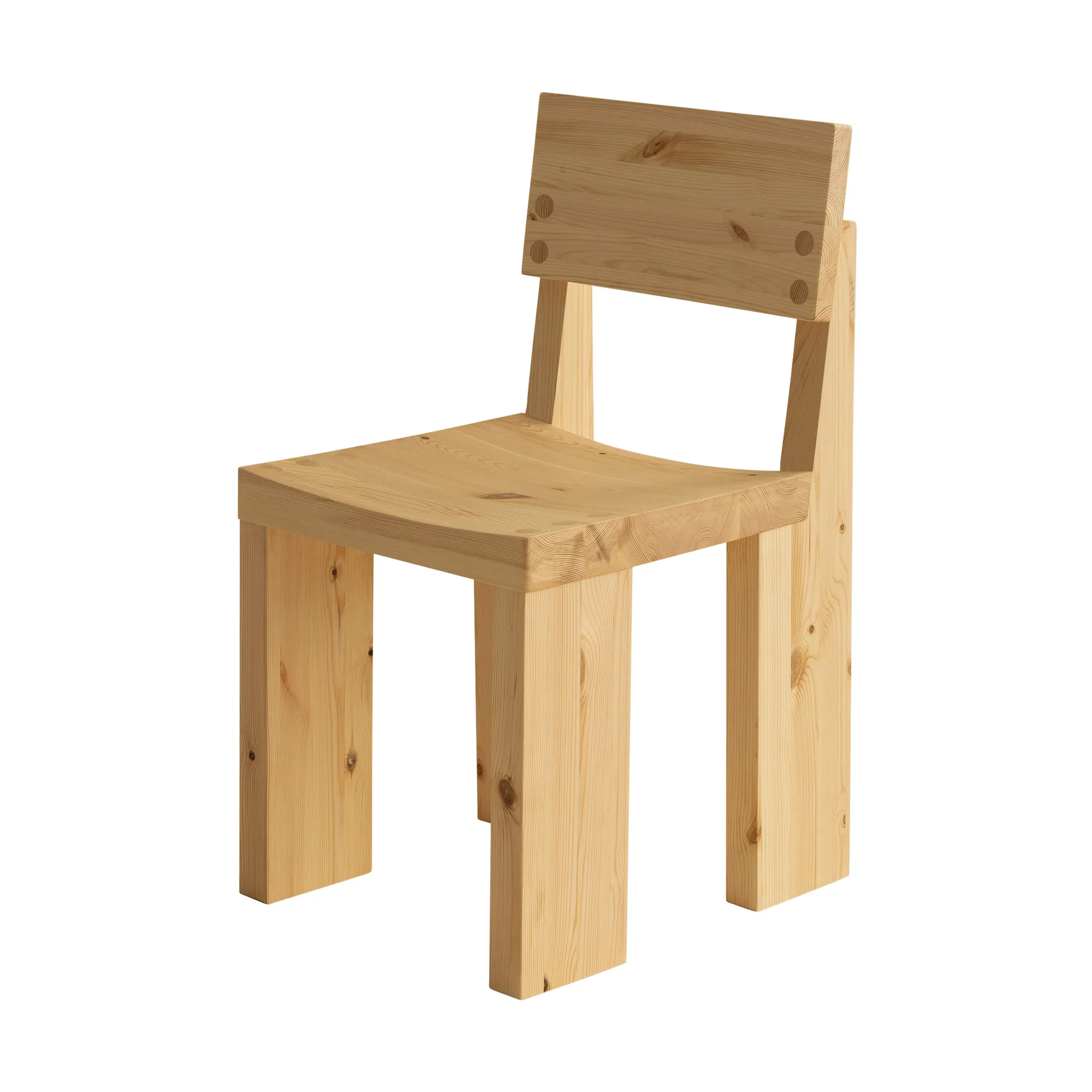 001 Dining Chair cadeira, Pinho oleado fosco Vaarnii