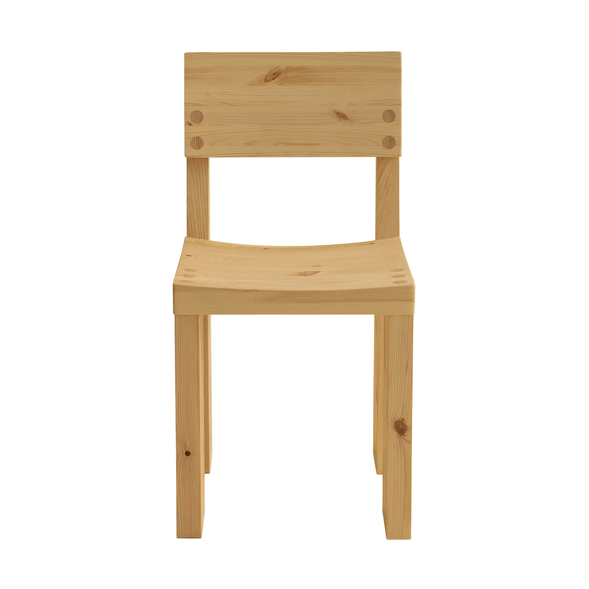 001 Dining Chair cadeira, Pinho oleado fosco Vaarnii