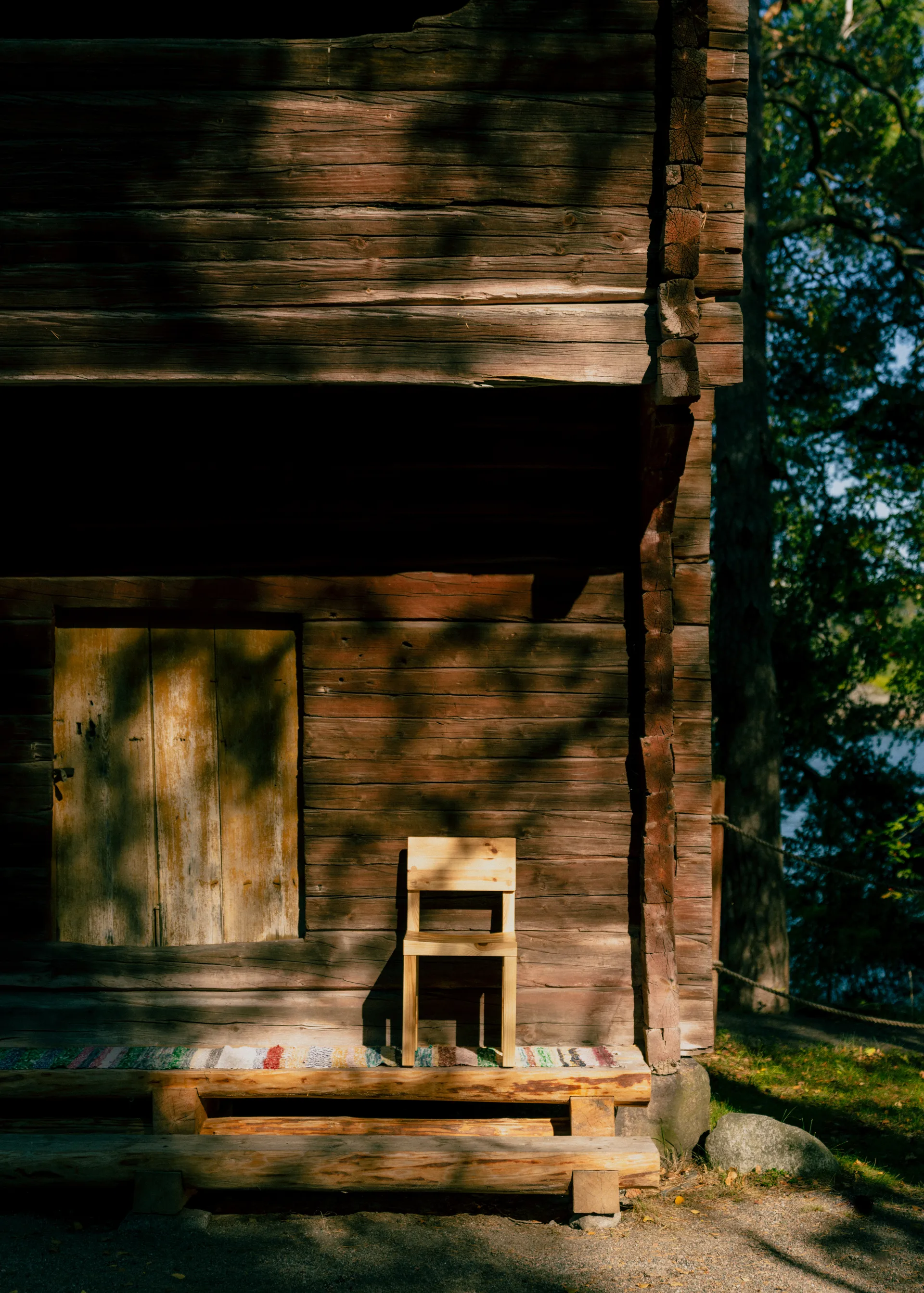 001 Dining Chair cadeira, Pinho oleado fosco Vaarnii