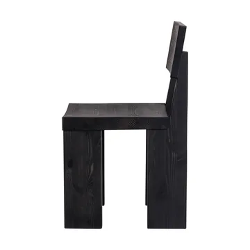 001 Dining Chair cadeira - Pinho tingido de preto - Vaarnii