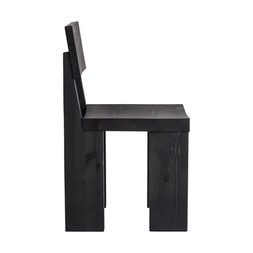 001 Dining Chair cadeira - Pinho tingido de preto - Vaarnii