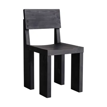001 Dining Chair cadeira - Pinho tingido de preto - Vaarnii