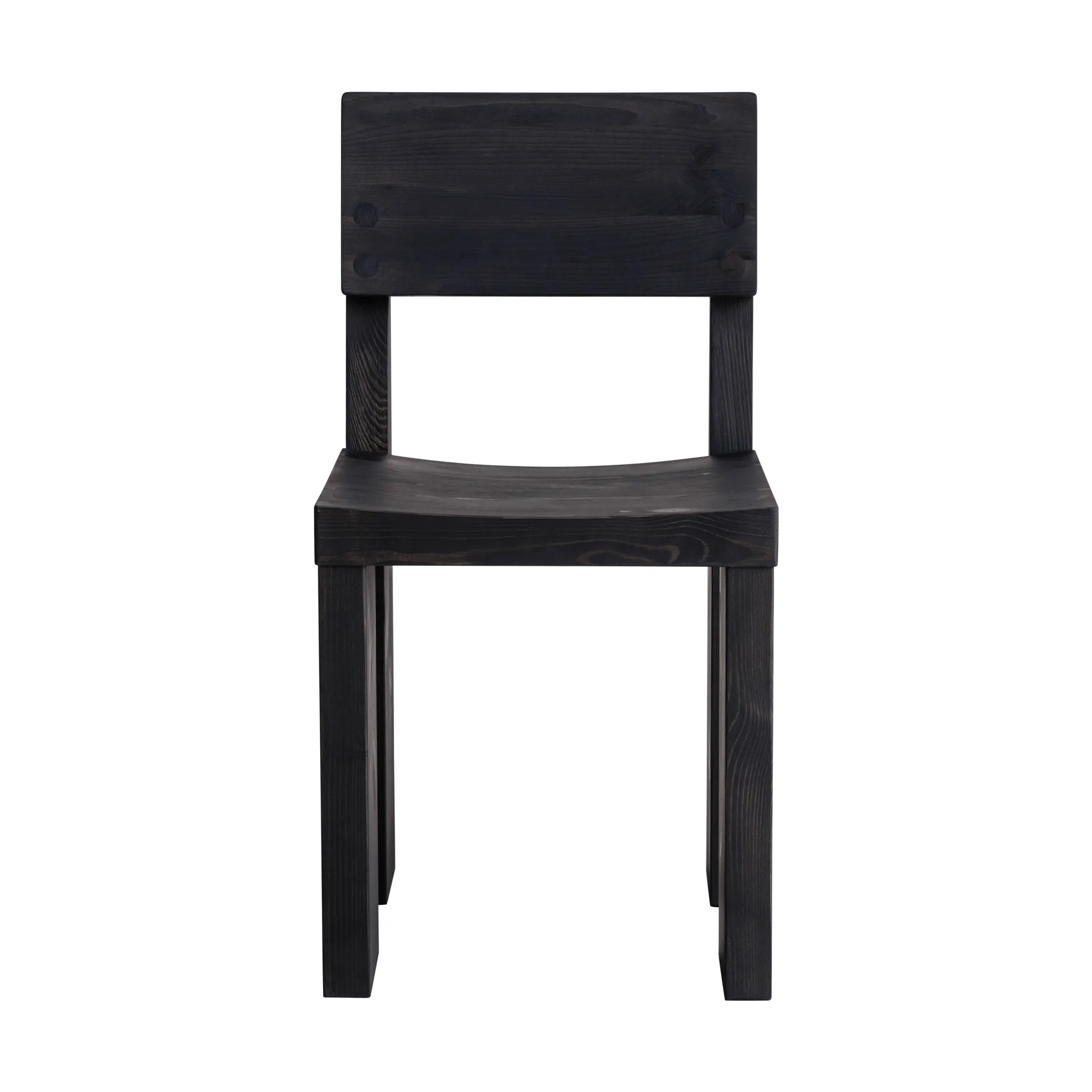 001 Dining Chair cadeira, Pinho tingido de preto Vaarnii