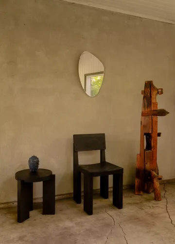 001 Dining Chair cadeira - Pinho tingido de preto - Vaarnii