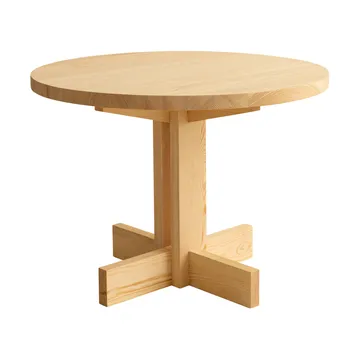 001 Dining Table mesa de jantar - Pinho oleado e encerado mate, Ø100x74 cm - Vaarnii