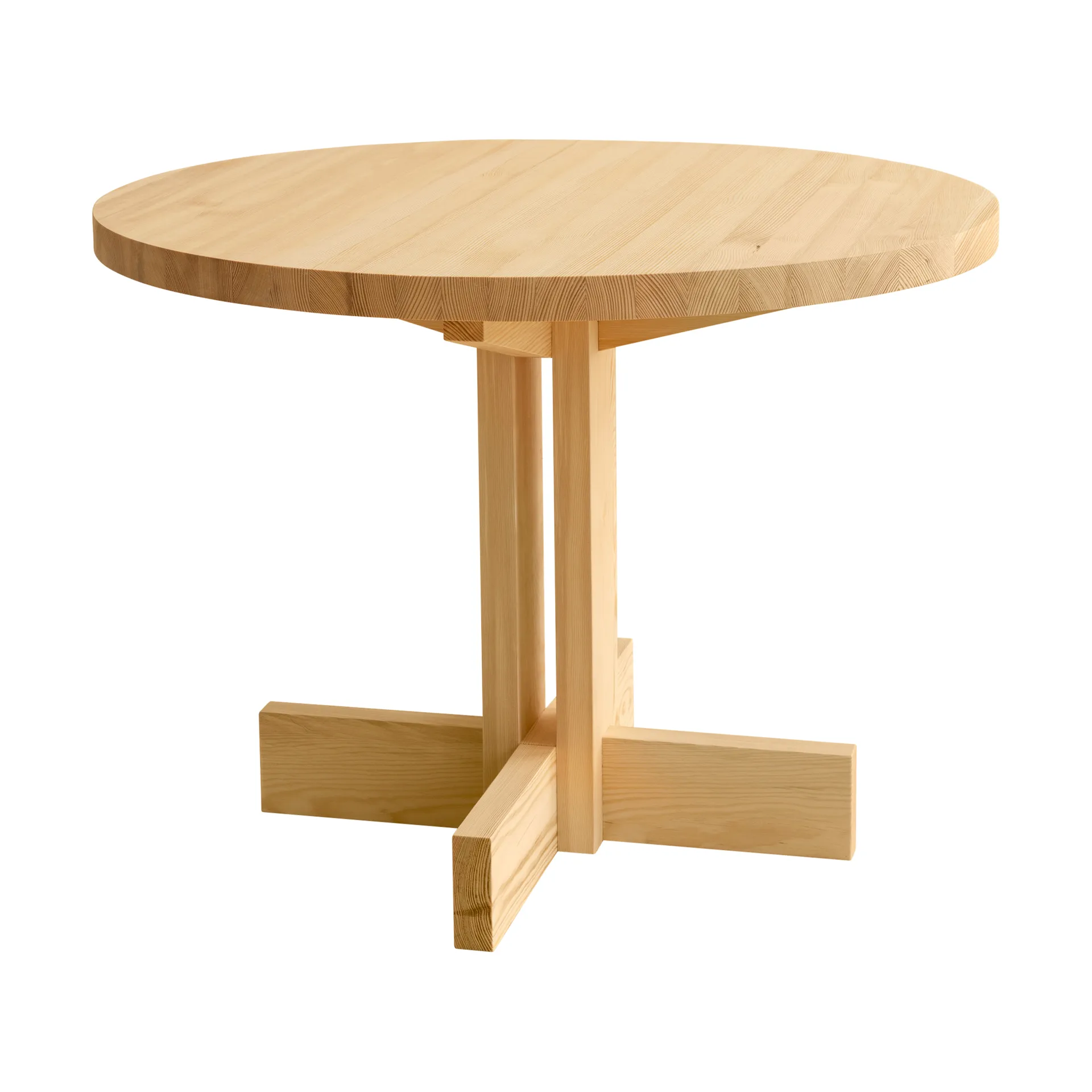 001 Dining Table mesa de jantar, Pinho oleado e encerado mate, Ø100x74 cm Vaarnii