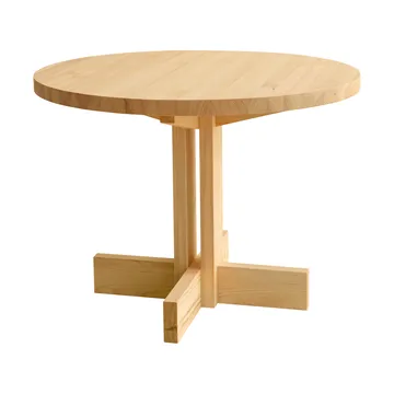 001 Dining Table mesa de jantar - Pinho oleado e encerado mate, Ø100x74 cm - Vaarnii