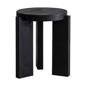 001 Stool banco - Pinho tingido de preto, Ø40x44 cm - Vaarnii