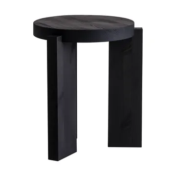 001 Stool banco - Pinho tingido de preto, Ø40x44 cm - Vaarnii