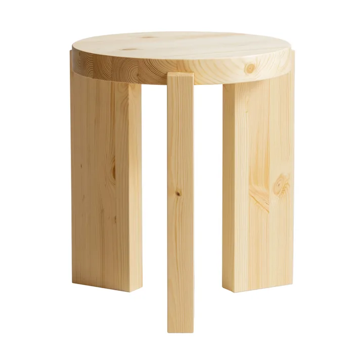 001 Stool banco redondo - Pinho oleado mate, Ø40x44 cm - Vaarnii