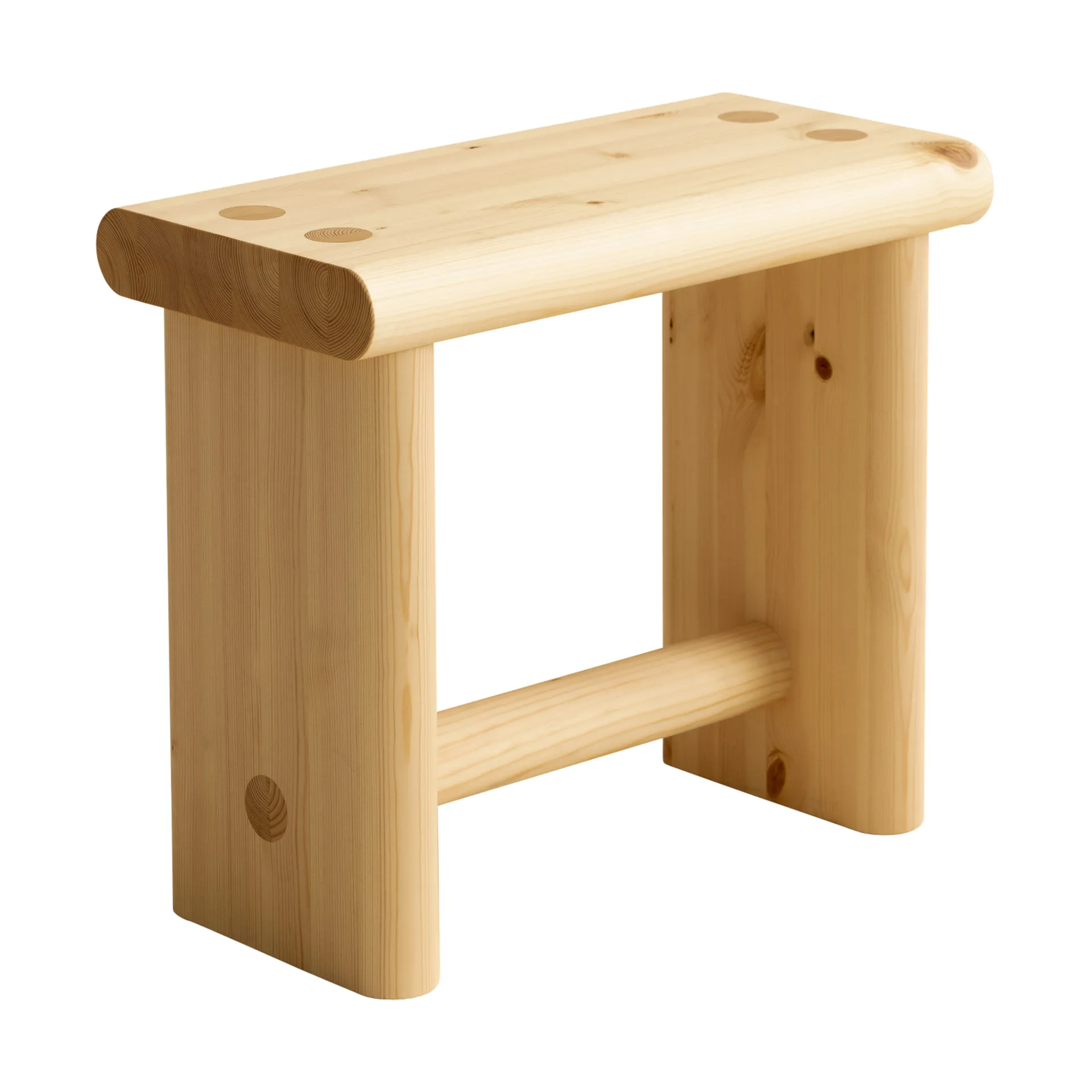 002 Ast Stool banco, Pinho encerado a óleo mate, 55x26x45 cm Vaarnii