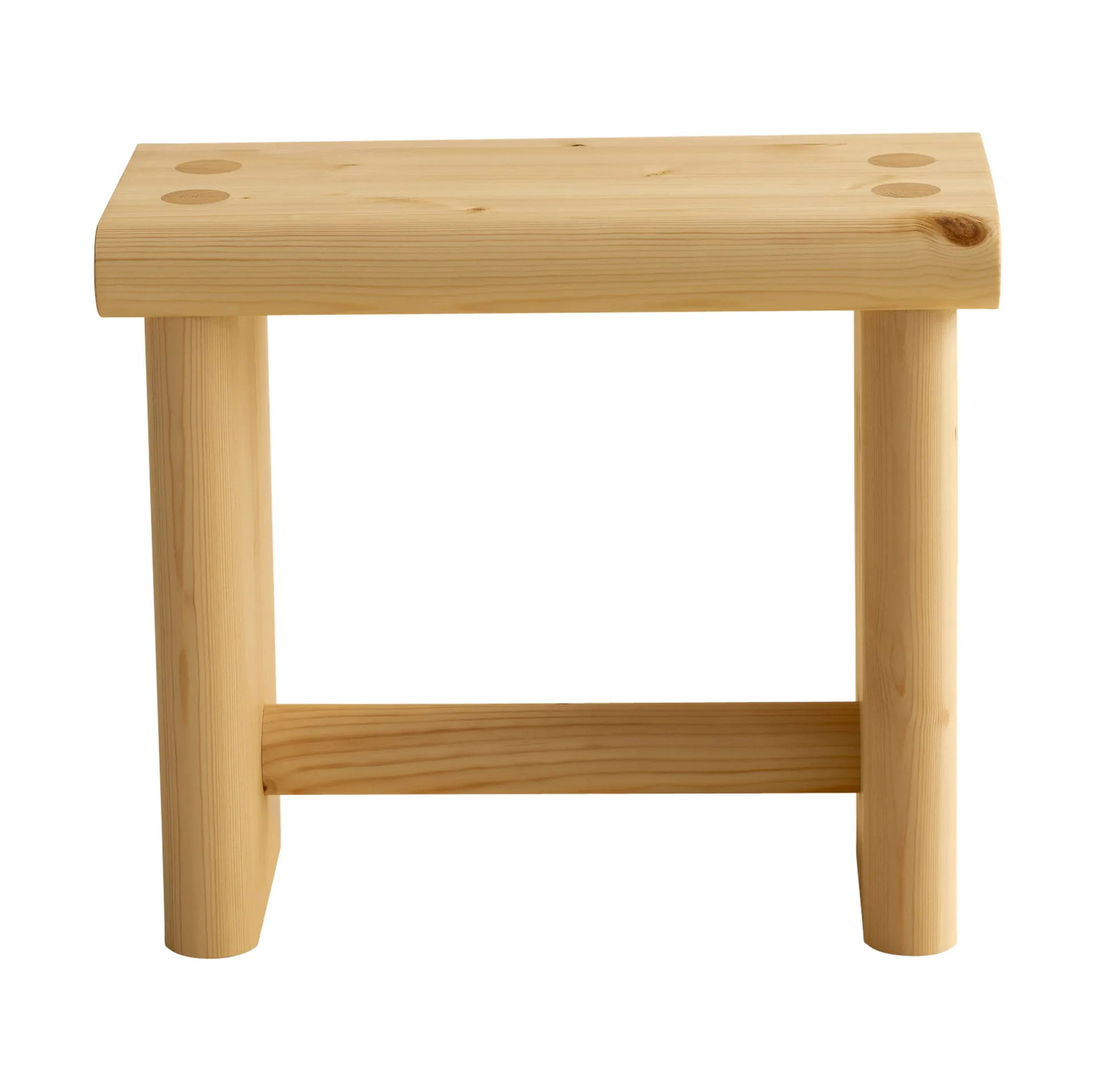 002 Ast Stool banco, Pinho encerado a óleo mate, 55x26x45 cm Vaarnii