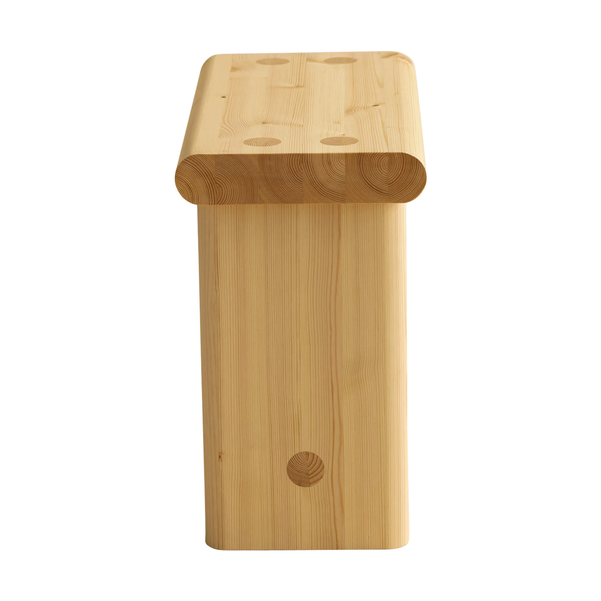 002 Ast Stool banco, Pinho encerado a óleo mate, 55x26x45 cm Vaarnii