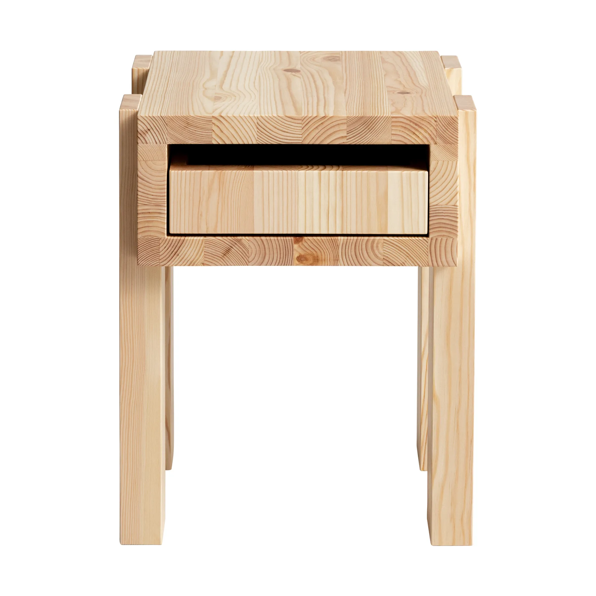003 Stilts Side Table mesa lateral, Pinho com óleo e cera matte 40x36x45 cm Vaarnii
