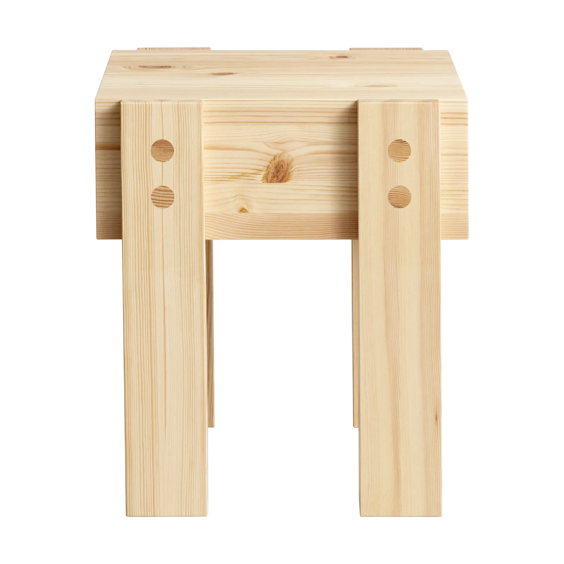 003 Stilts Side Table mesa lateral, Pinho com óleo e cera matte 40x36x45 cm Vaarnii