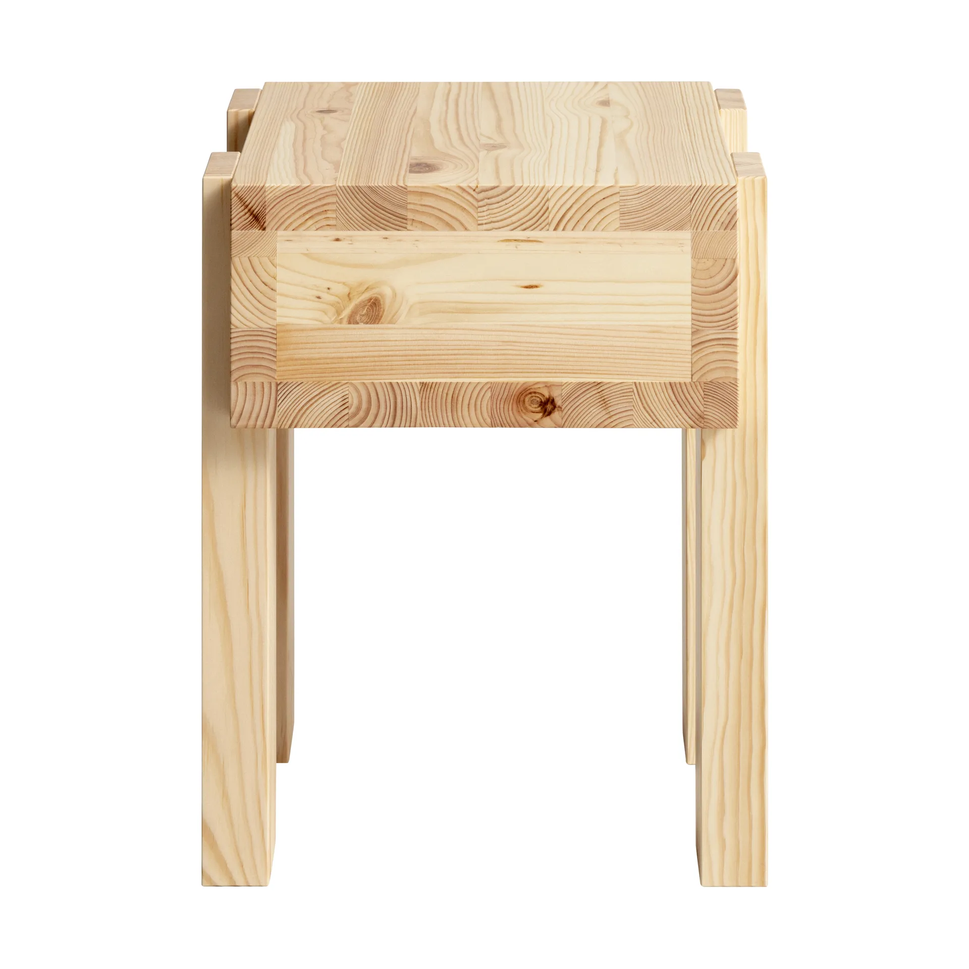 003 Stilts Side Table mesa lateral, Pinho com óleo e cera matte 40x36x45 cm Vaarnii