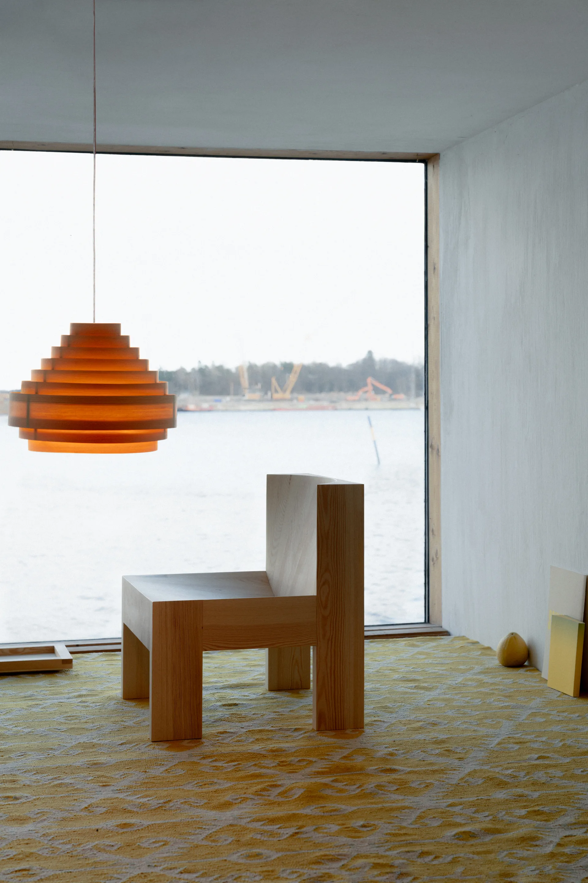 005 Lounge Chair poltrona lounge, Pinho oleado mate Vaarnii