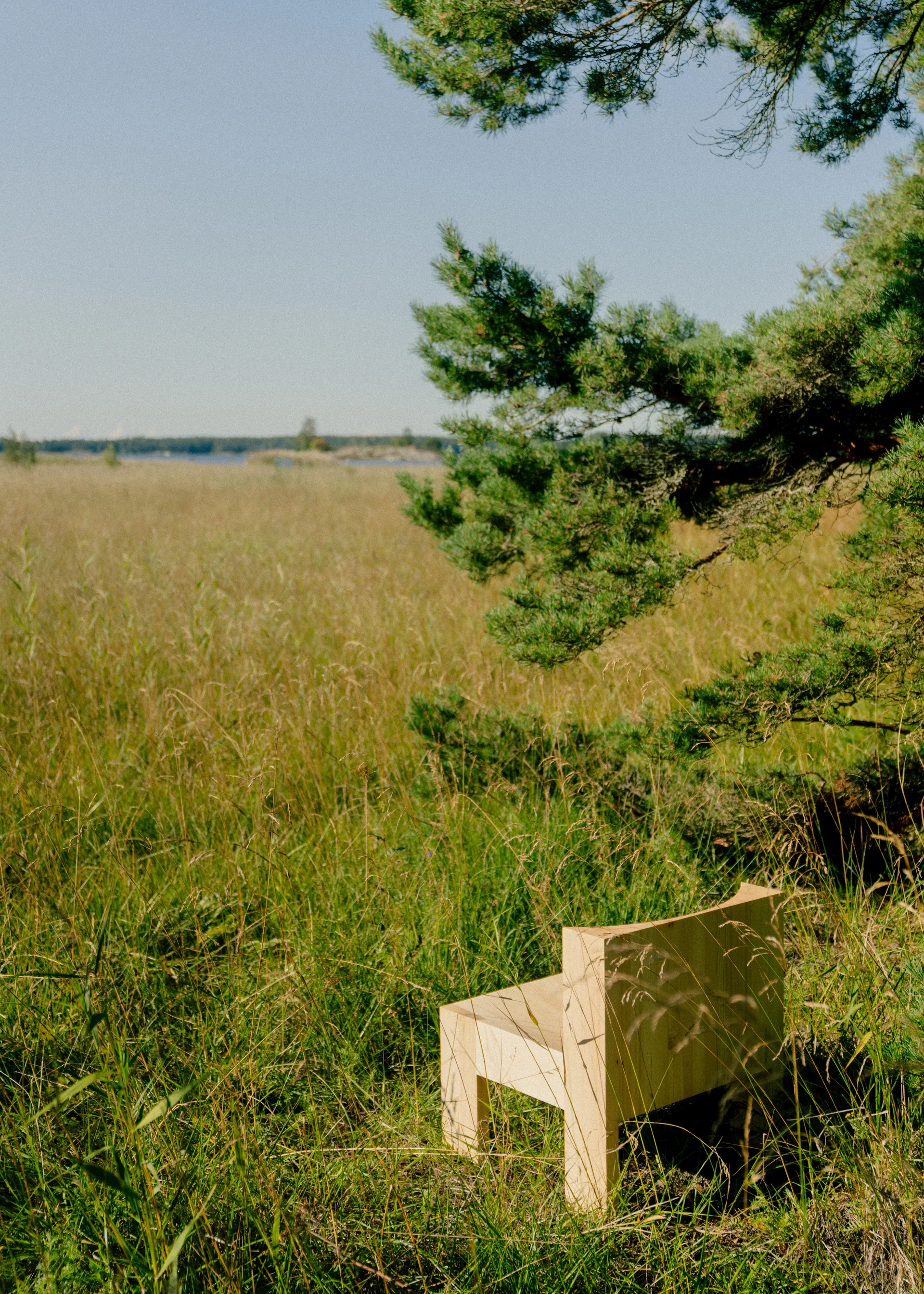 005 Lounge Chair poltrona lounge, Pinho oleado mate Vaarnii