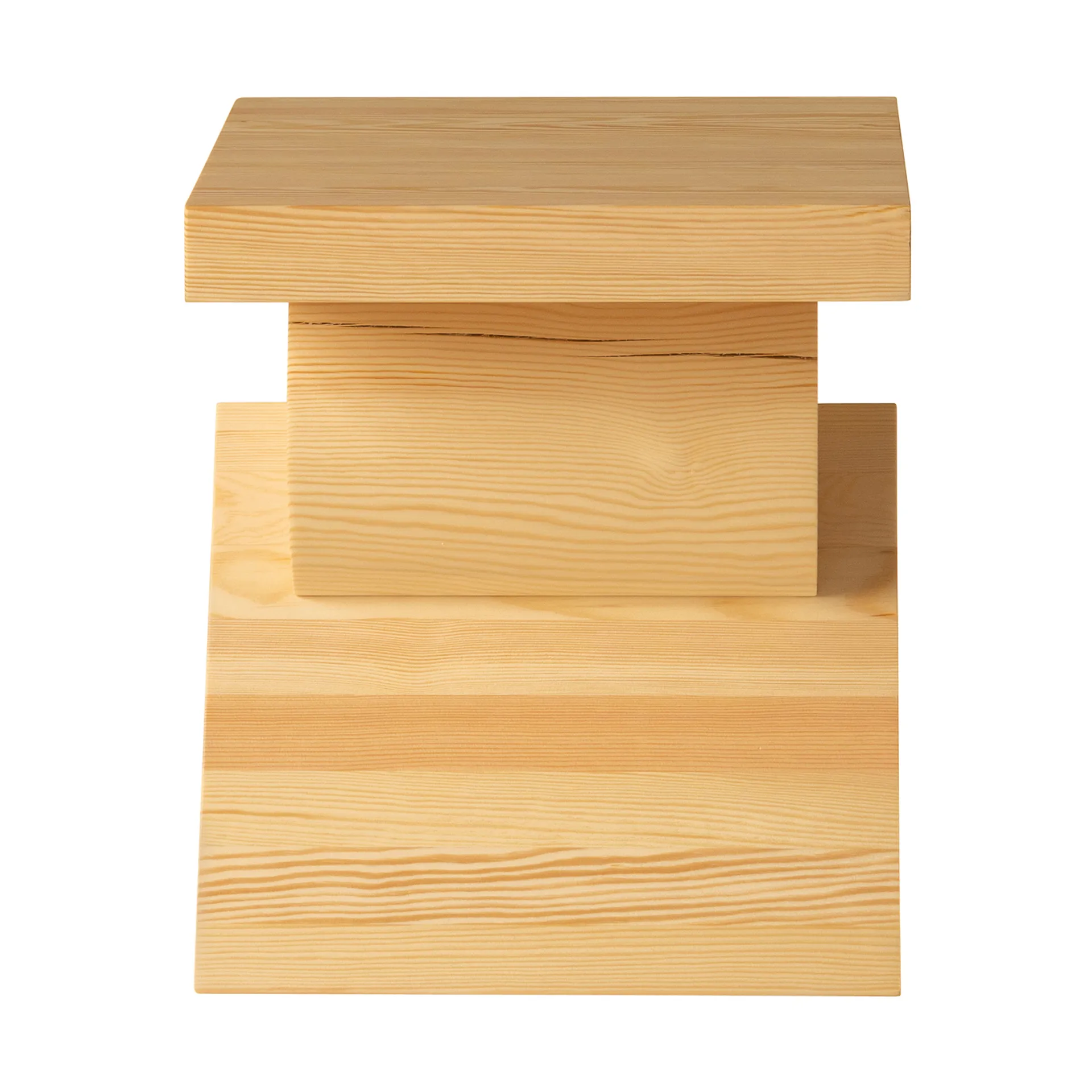 006 AA Side Table mesa auxiliar, Pinho encerado a óleo mate, 40x40x45 cm Vaarnii